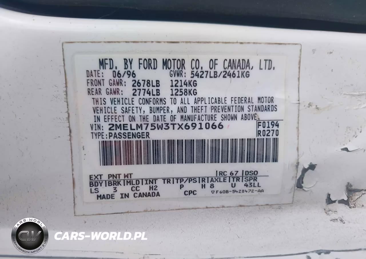1996 Mercury Grand Marquis Ls-Bayshore VIN:2MELM75W3TX691066 - 9
