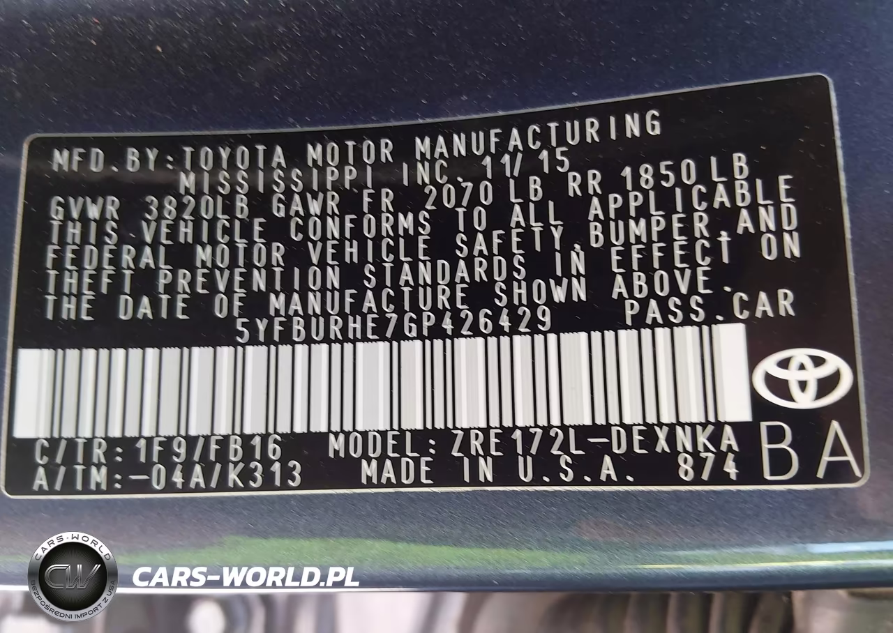 2016 Toyota Corolla Le VIN:5YFBURHE7GP426429 - 9