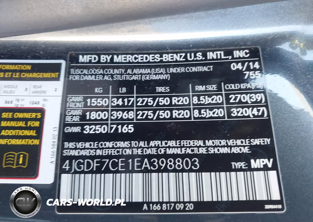 2014 Mercedes-Benz Gl-Class Gl 450 VIN:4JGDF7CE1EA398803 - 9