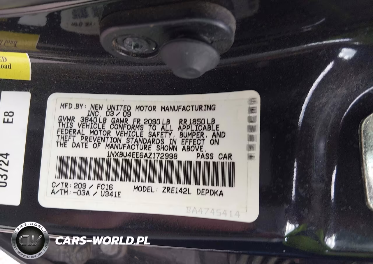 2010 Toyota Corolla Le VIN:1NXBU4EE6AZ172998 - 9