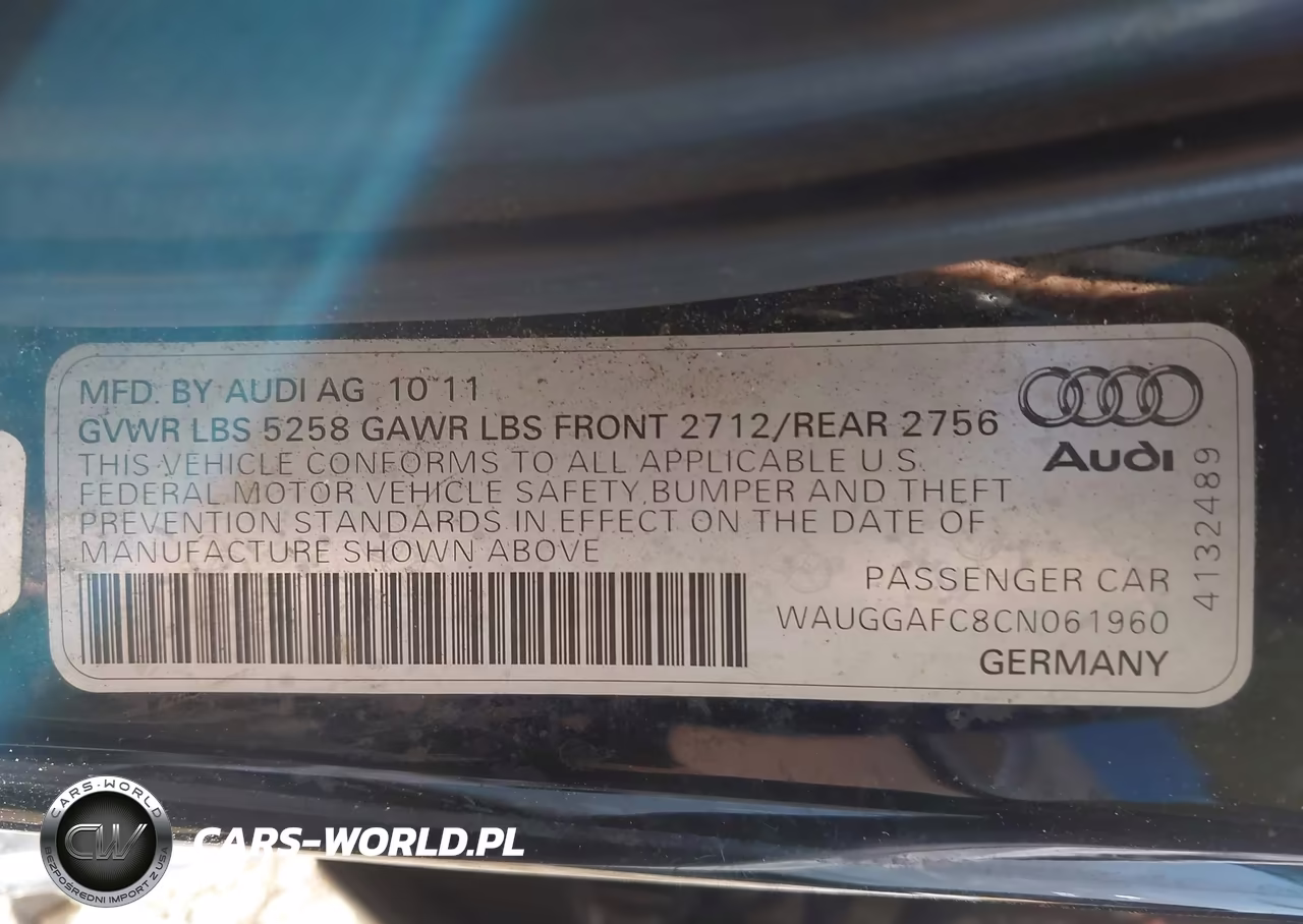 2012 Audi A6 3.0 Premium VIN:WAUGGAFC8CN061960 - 9