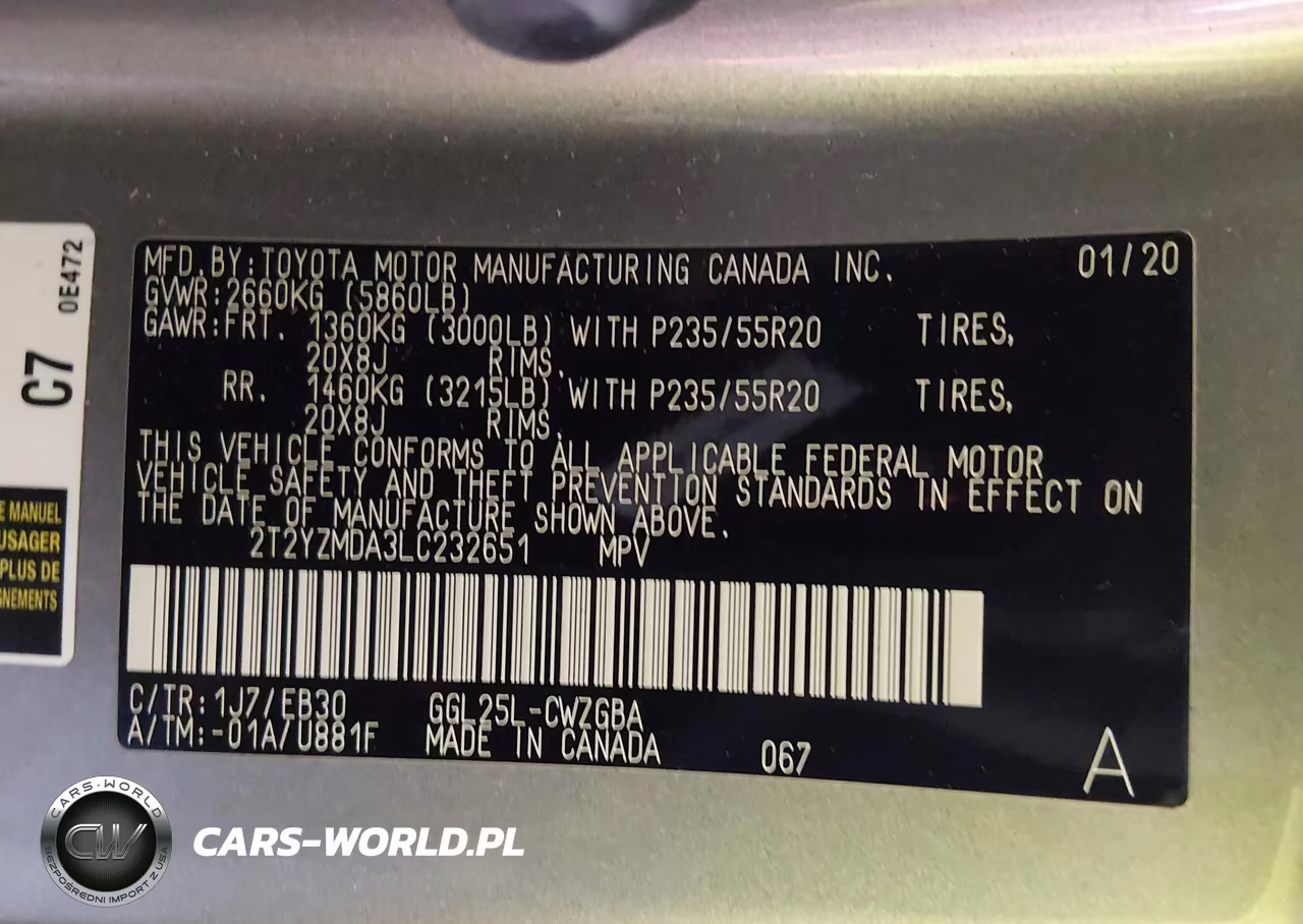 2020 Lexus Rx 350 F Sport Performance VIN:2T2YZMDA3LC232651 - 9