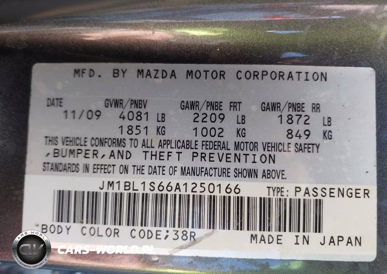 2010 Mazda Mazda3 S Sport VIN:JM1BL1S66A1250166 - 9