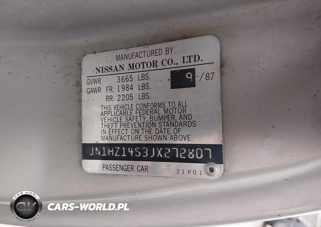 1988 Nissan 300Zx VIN:JN1HZ14S3JX272807 - 9