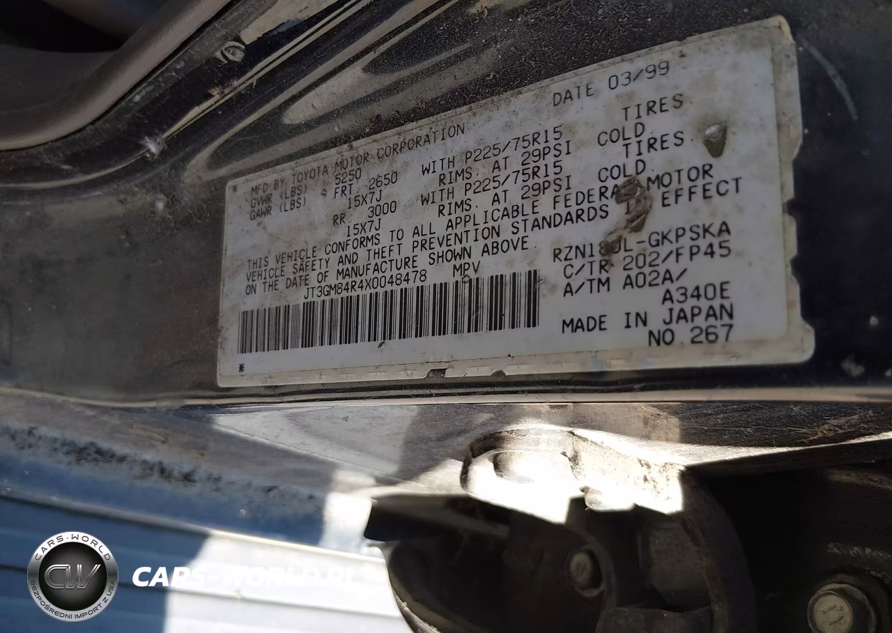 1999 Toyota 4Runner VIN:JT3GM84R4X0048478 - 9
