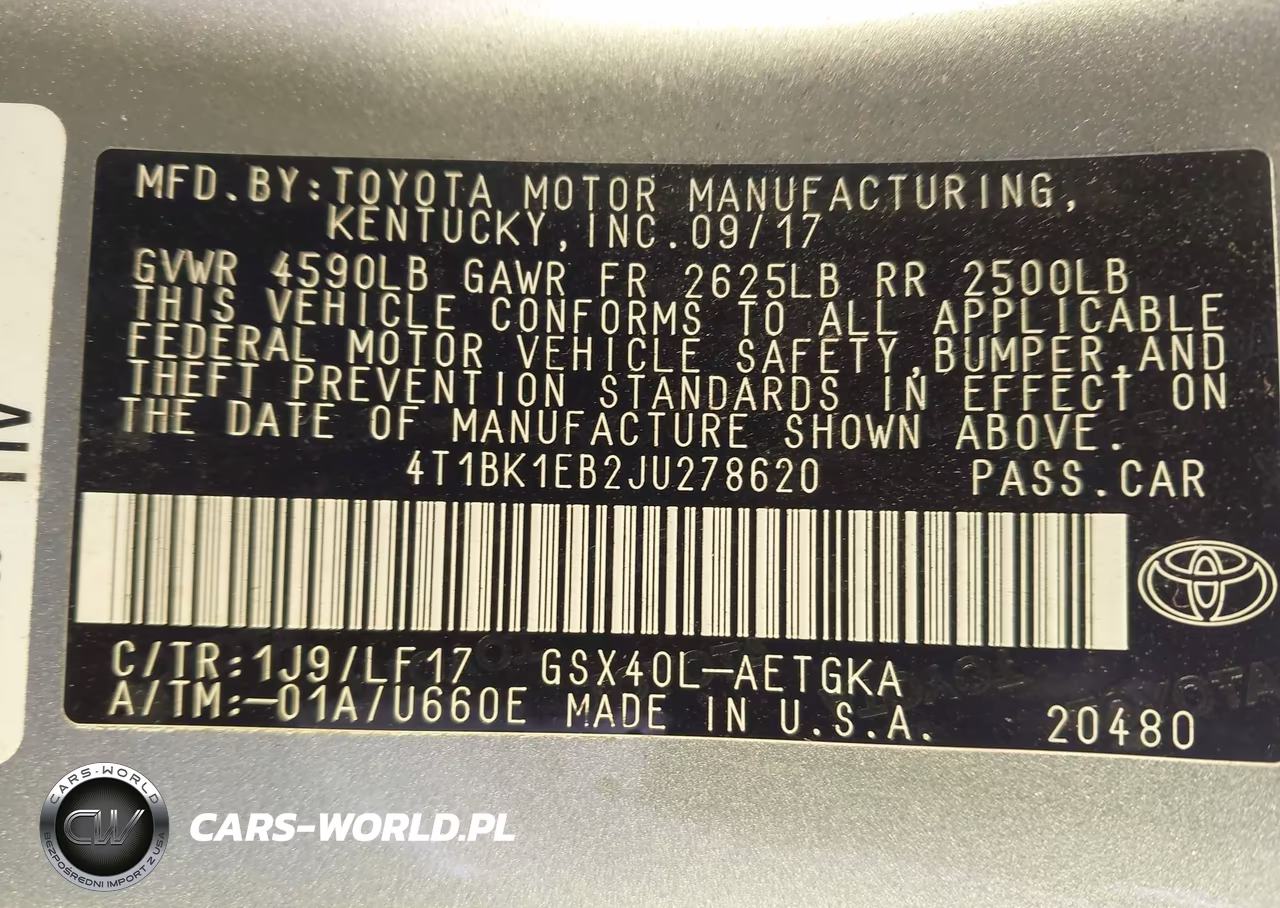 2018 Toyota Avalon Xle Premium VIN:4T1BK1EB2JU278620 - 9