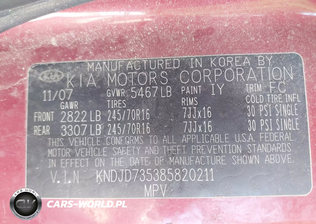 2008 Kia Sorento Lx VIN:KNDJD735385820211 - 9