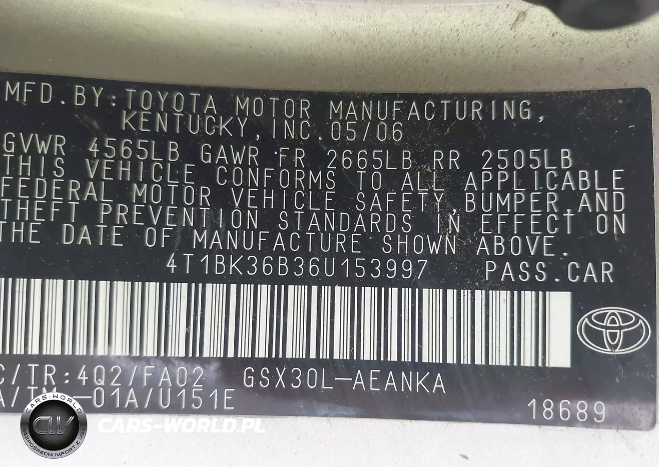 2006 Toyota Avalon Xl VIN:4T1BK36B36U153997 - 9