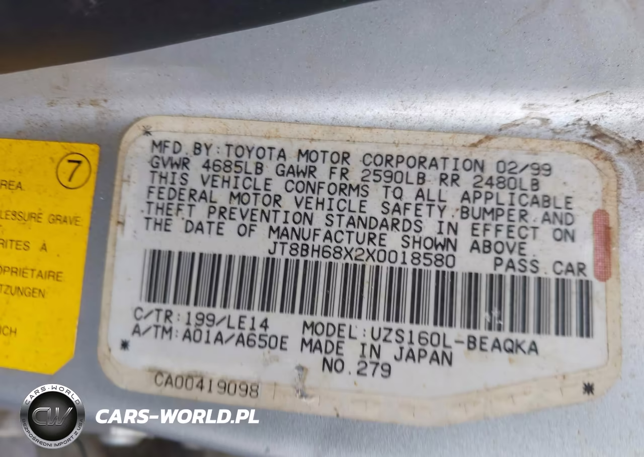 1999 Lexus Gs 400 VIN:JT8BH68X2X0018580 - 9