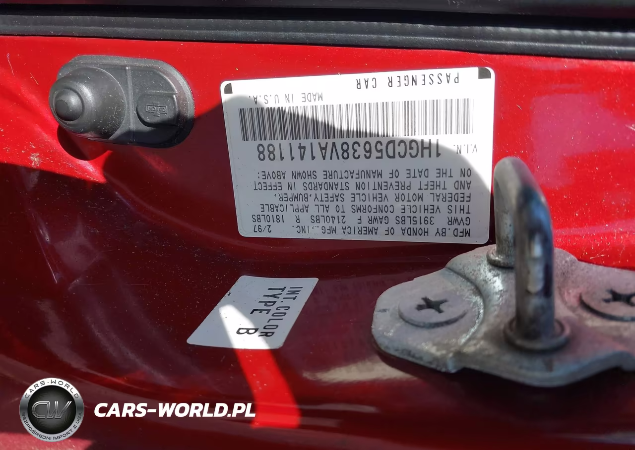 1997 Honda Accord Lx VIN:1HGCD5638VA141188 - 9