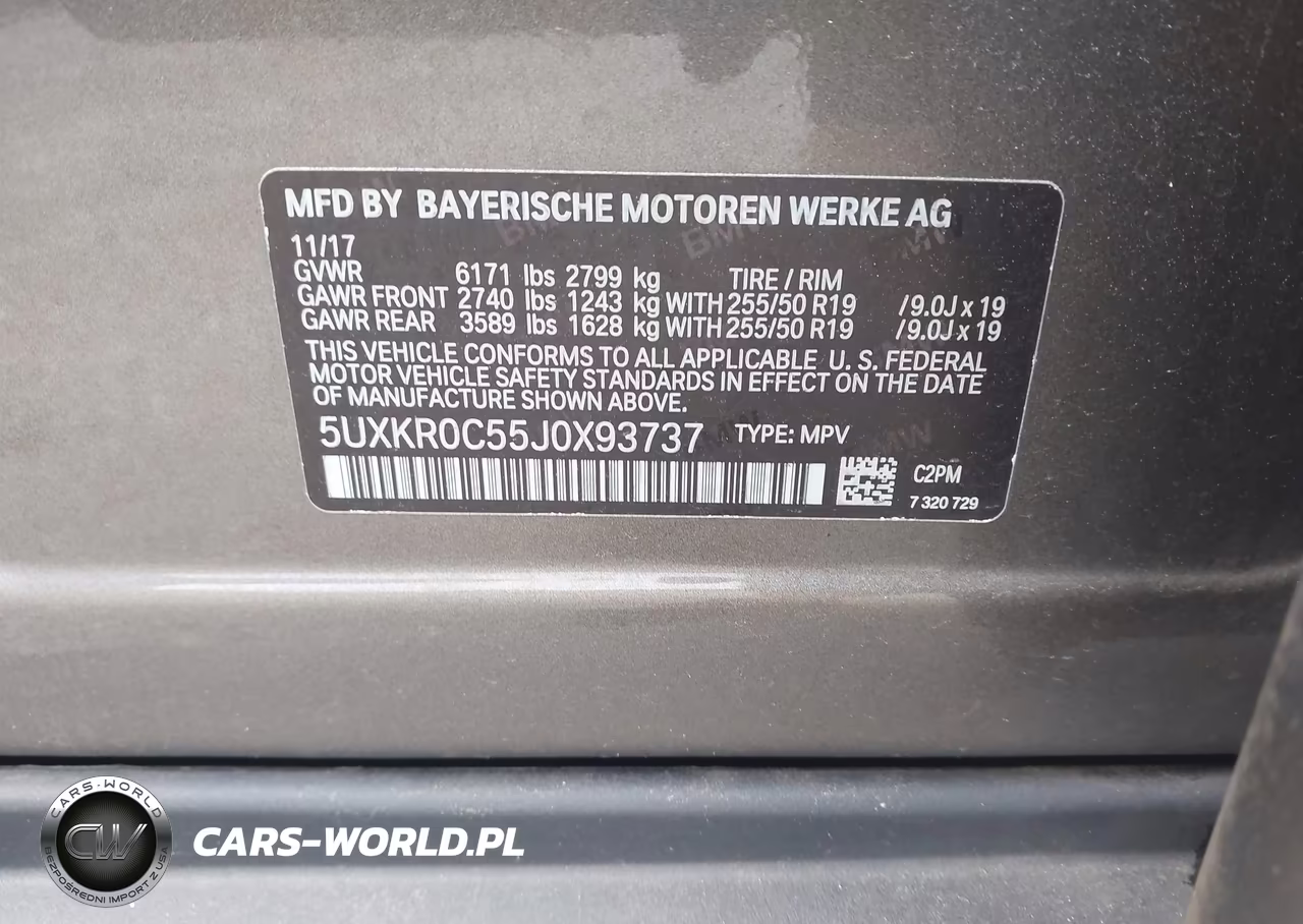 2018 BMW X5 xDrive35I VIN:5UXKR0C55J0X93737 - 9