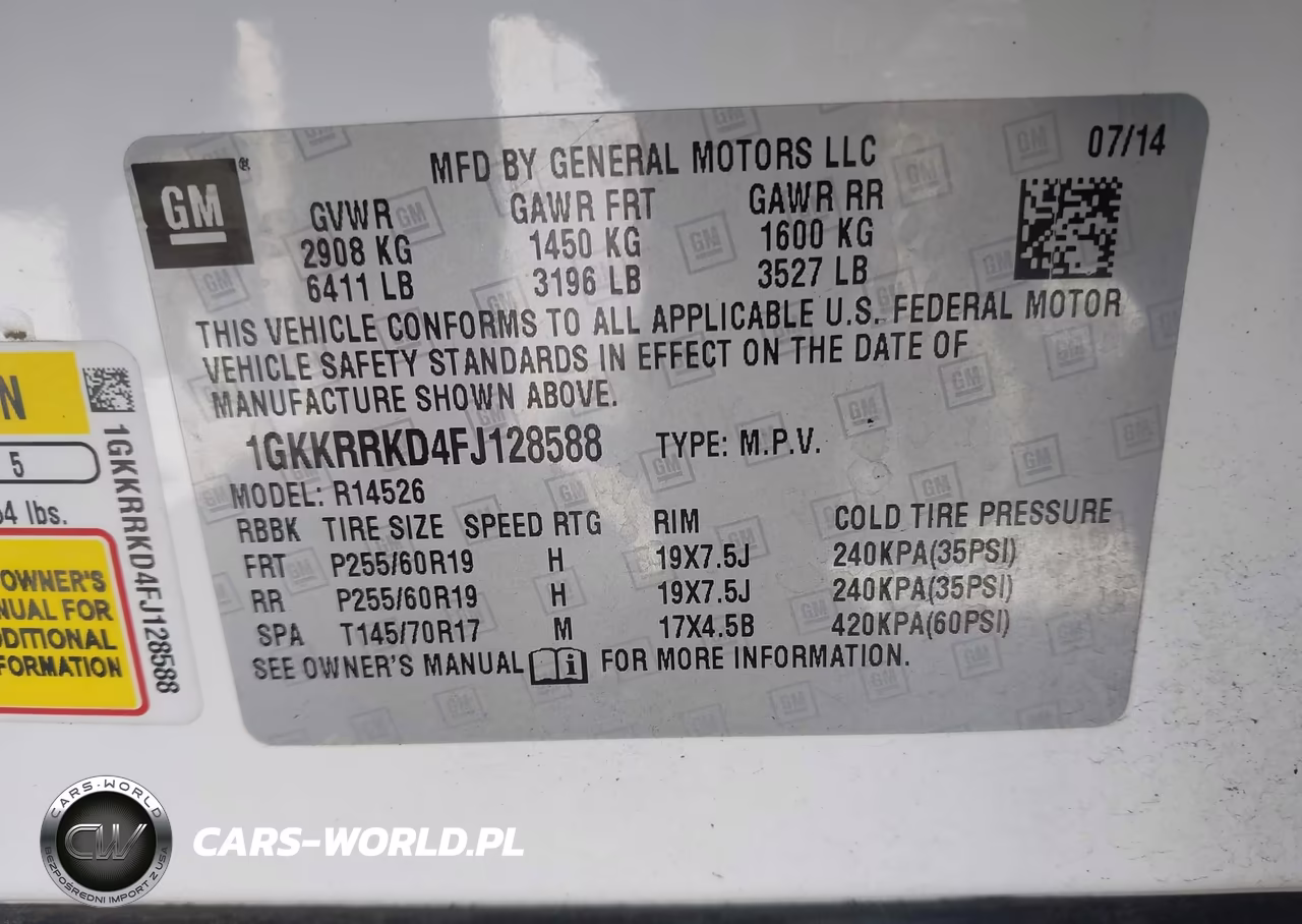 2015 GMC Acadia Slt-1 VIN:1GKKRRKD4FJ128588 - 9