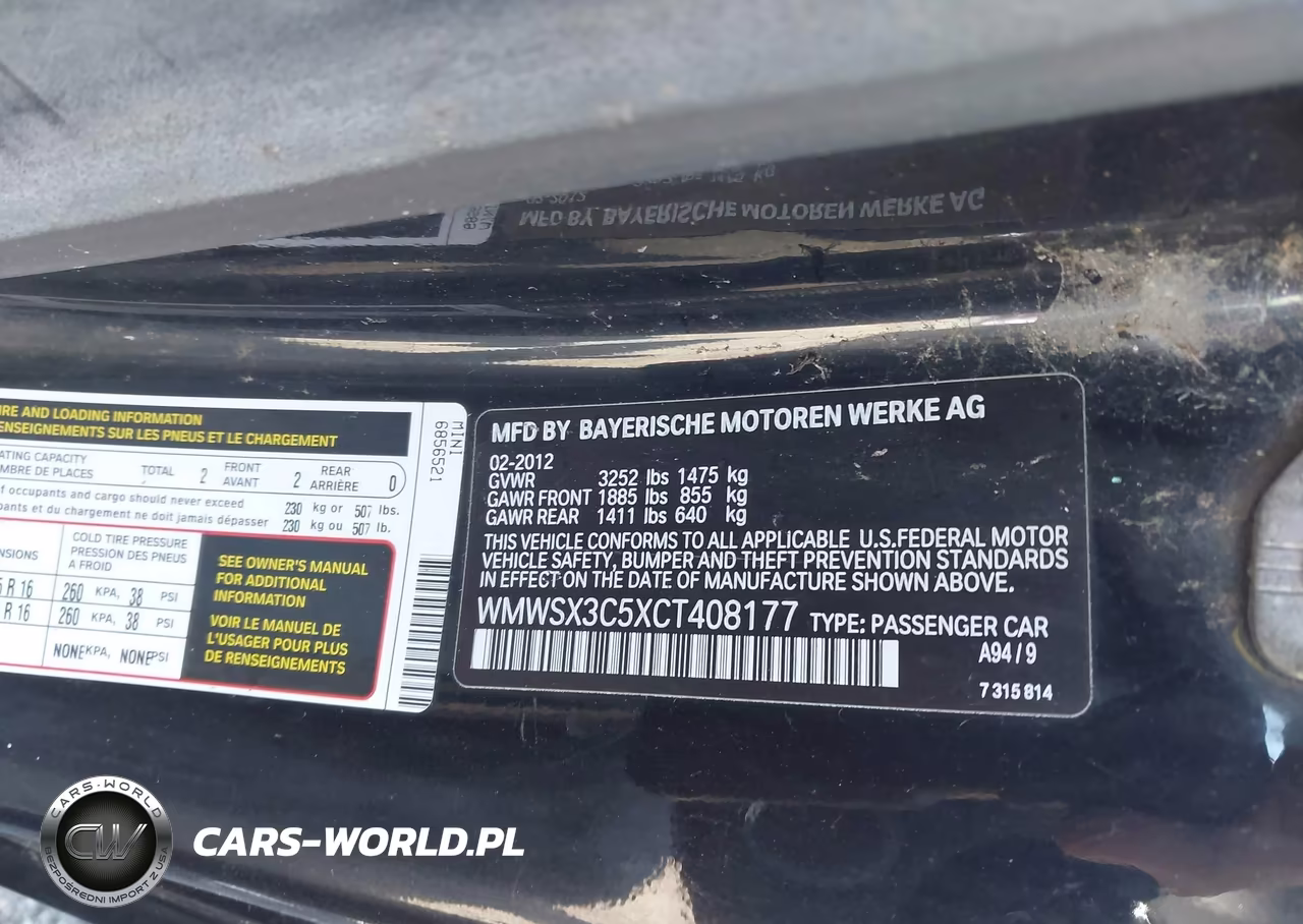 2012 Mini Cooper S VIN:WMWSX3C5XCT408177 - 9