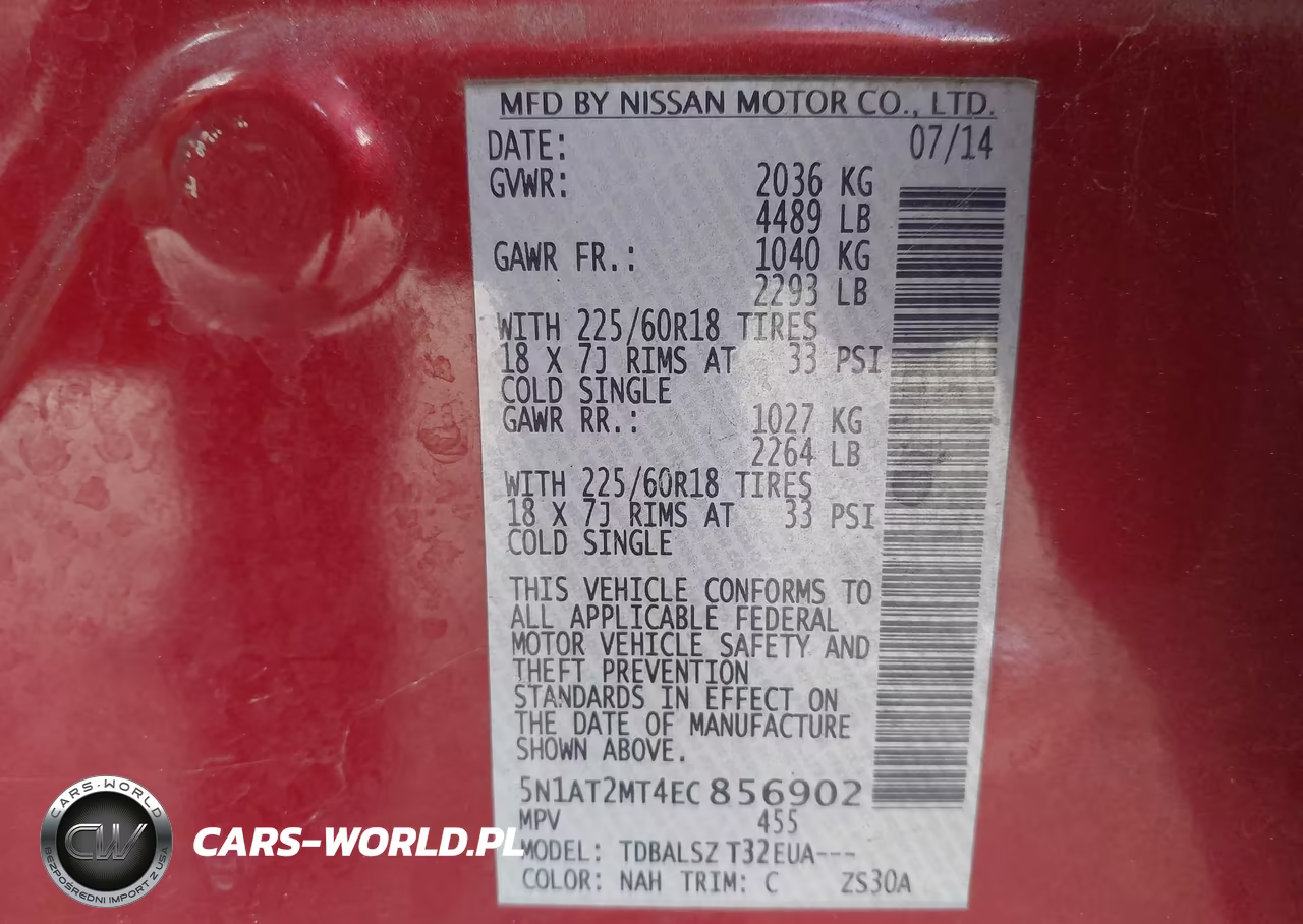 2014 Nissan Rogue Sl VIN:5N1AT2MT4EC856902 - 9