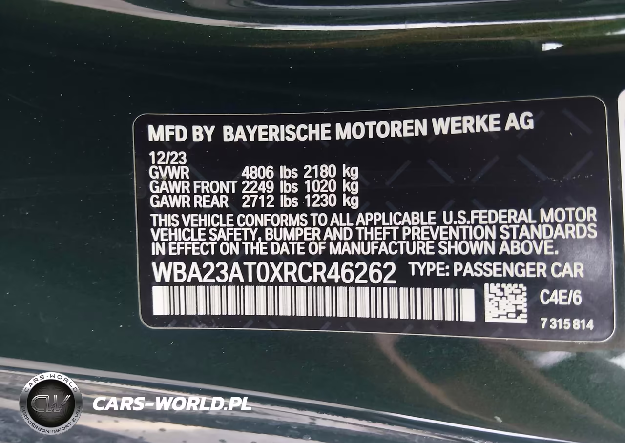 2024 BMW 430I VIN:WBA23AT0XRCR46262 - 9
