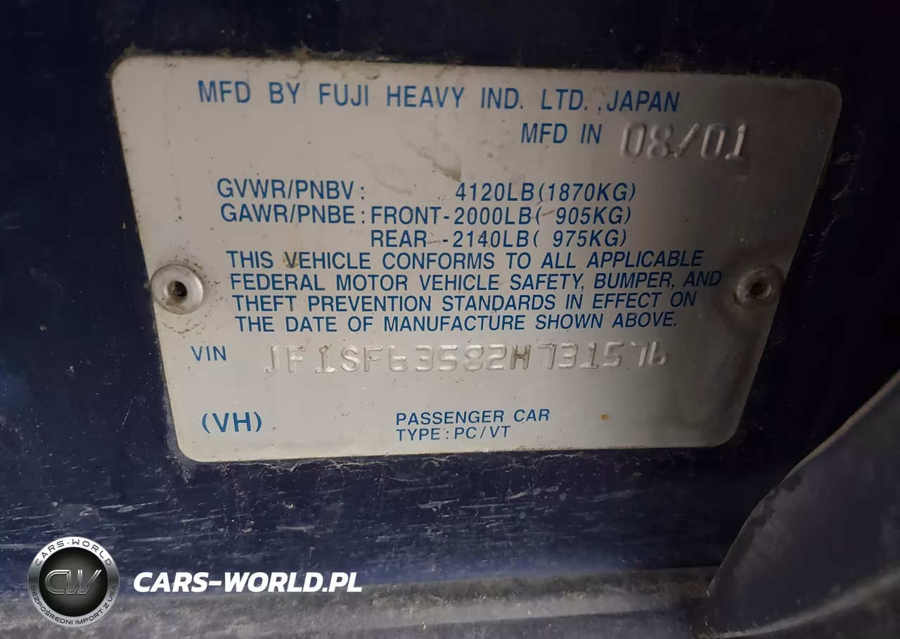 2002 Subaru Forester L VIN:JF1SF63582H731576 - 9
