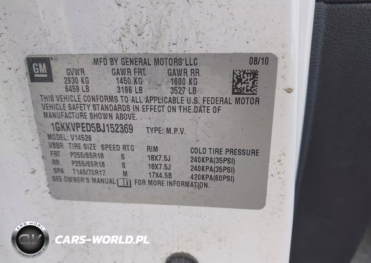 2011 GMC Acadia Sle VIN:1GKKVPED5BJ152369 - 9