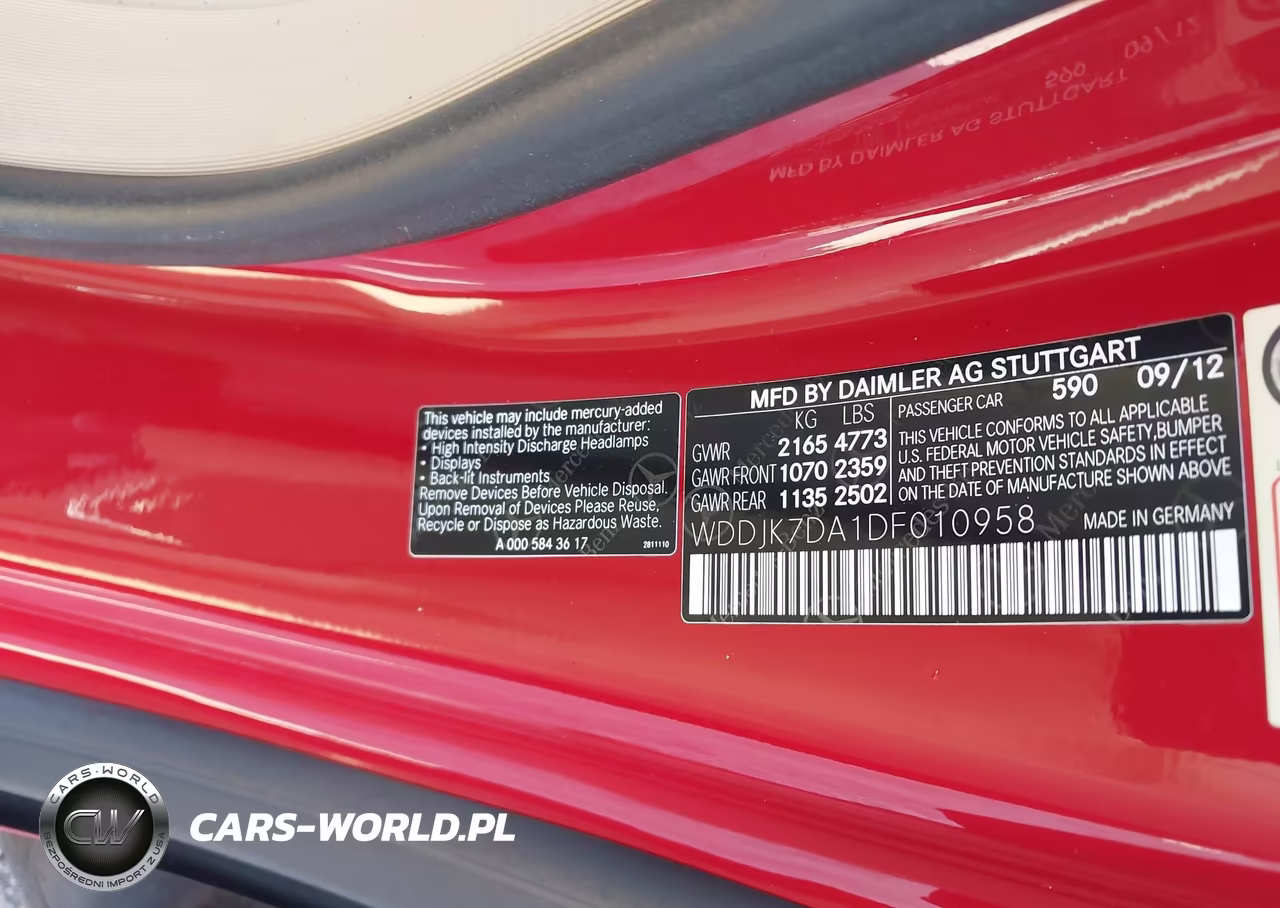 2013 Mercedes-Benz Sl 550 VIN:WDDJK7DA1DF010958 - 9