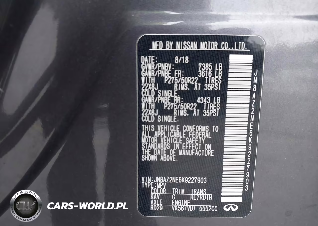 2019 Infiniti Qx80 Limited VIN:JN8AZ2NE6K9227903 - 9