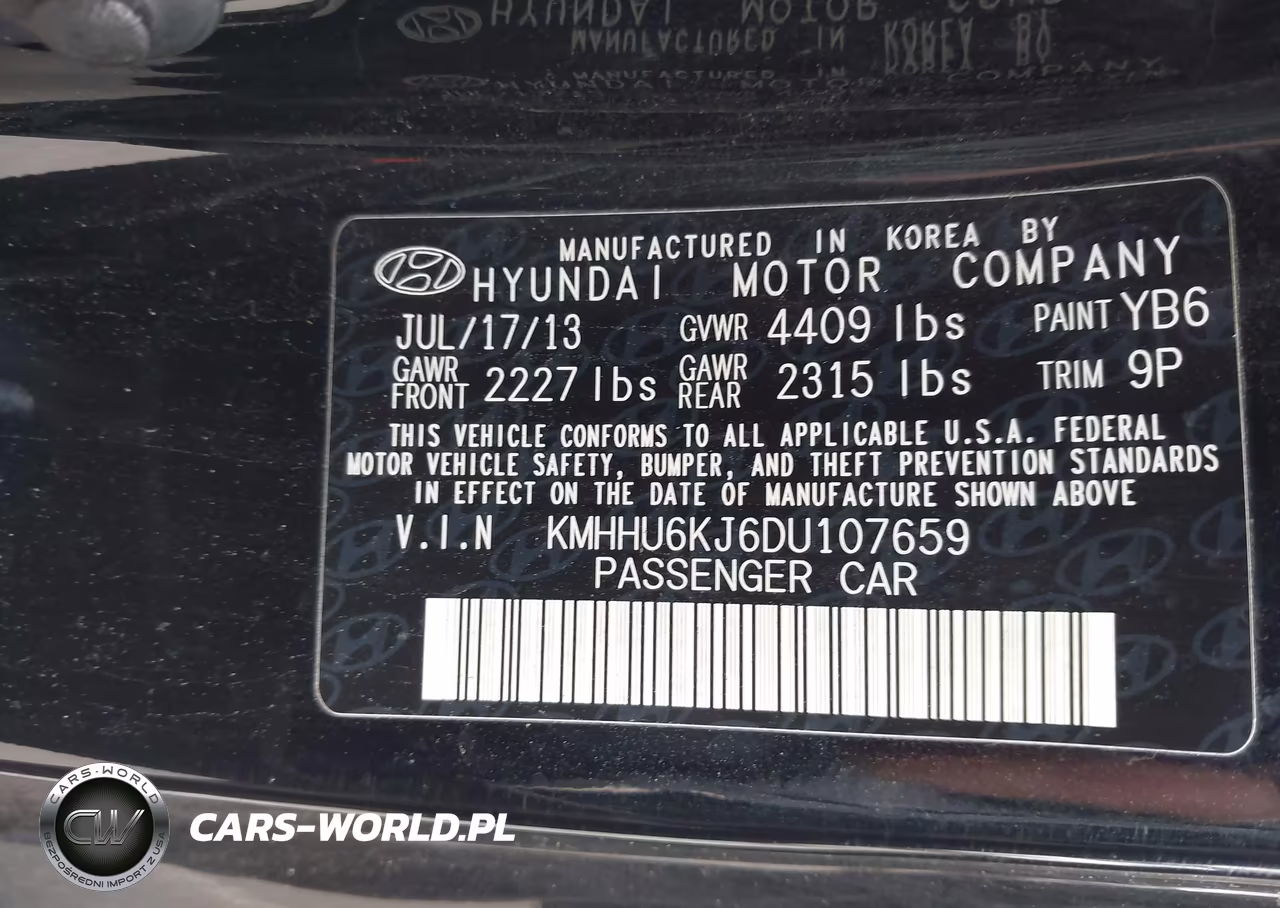 2013 Hyundai Genesis 3.8 Track VIN:KMHHU6KJ6DU107659 - 9