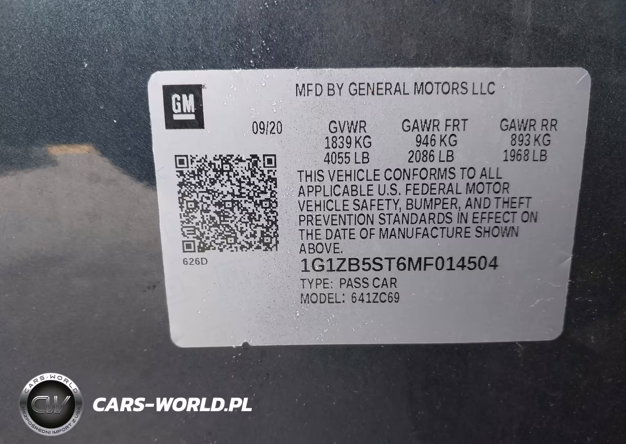 2021 Chevrolet Malibu Fwd Ls VIN:1G1ZB5ST6MF014504 - 9