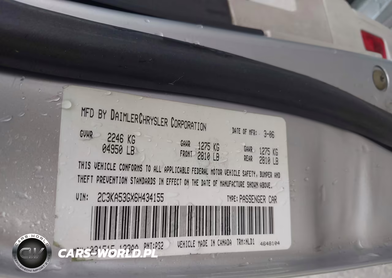 2006 Chrysler 300 Touring VIN:2C3KA53GX6H434155 - 9