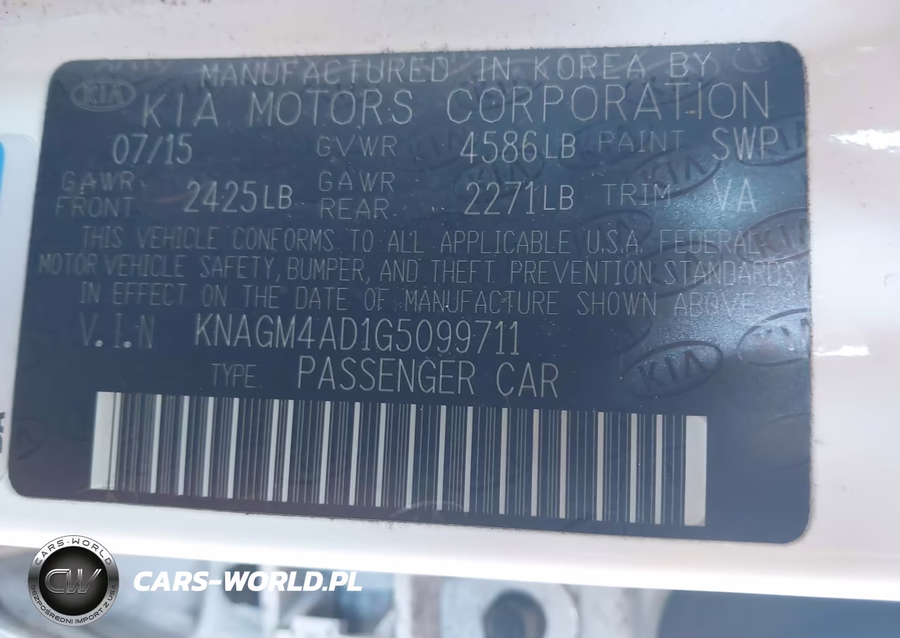 2016 Kia Optima VIN:KNAGM4AD1G5099711 - 9