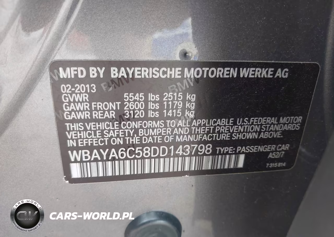 2013 BMW 740I VIN:WBAYA6C58DD143798 - 9