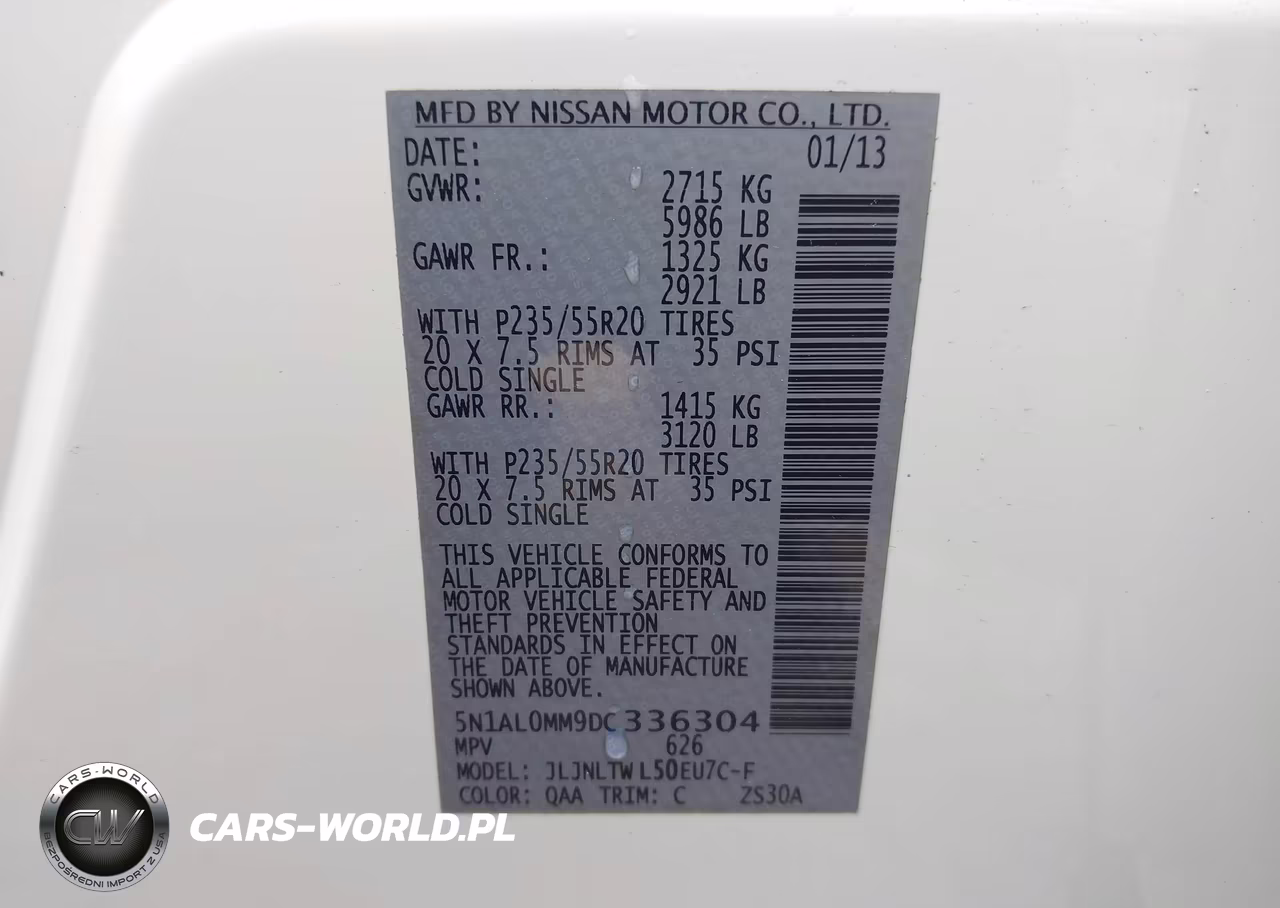2013 Infiniti Jx35 VIN:5N1AL0MM9DC336304 - 9