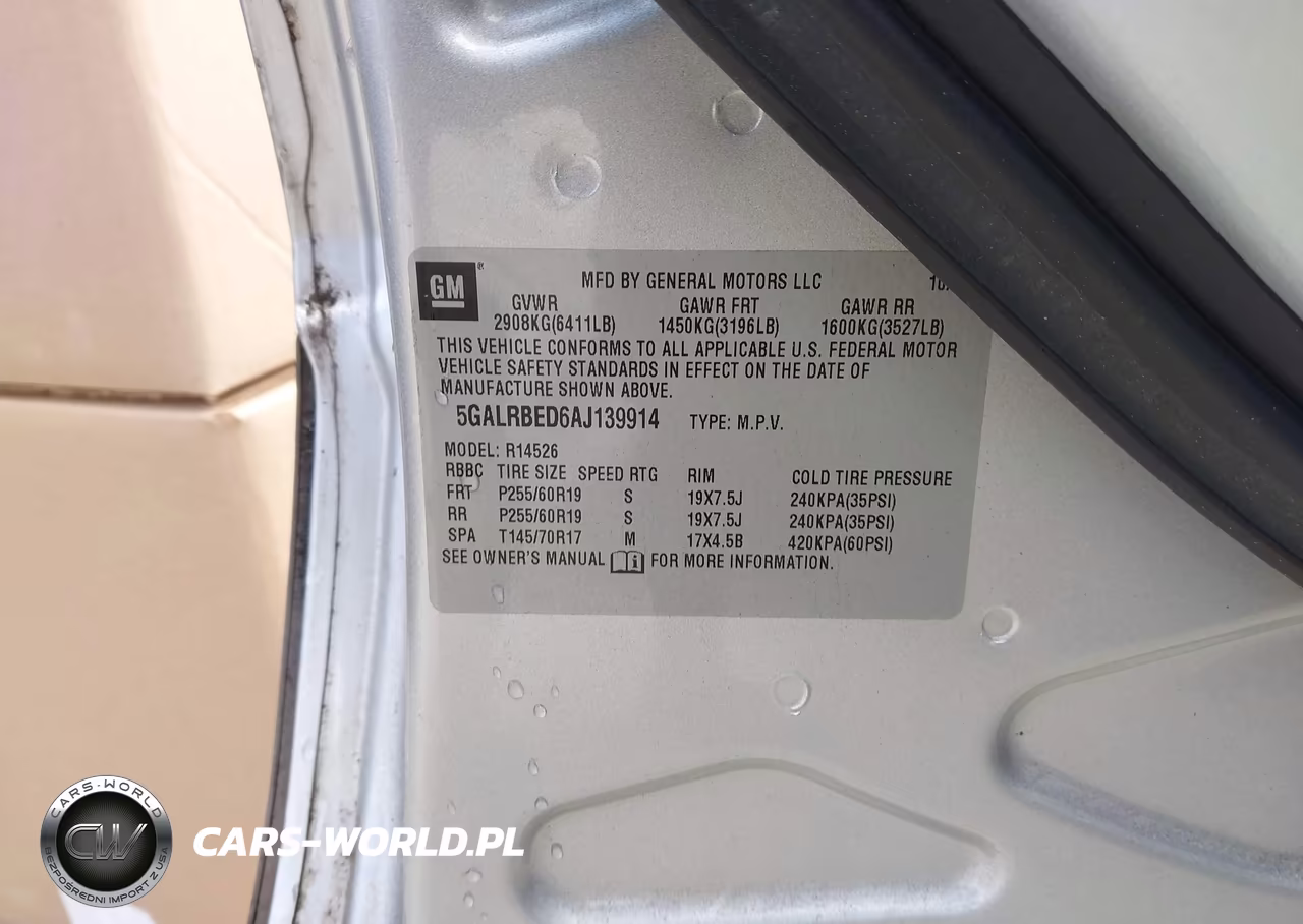 2010 Buick Enclave 1Xl VIN:5GALRBED6AJ139914 - 9
