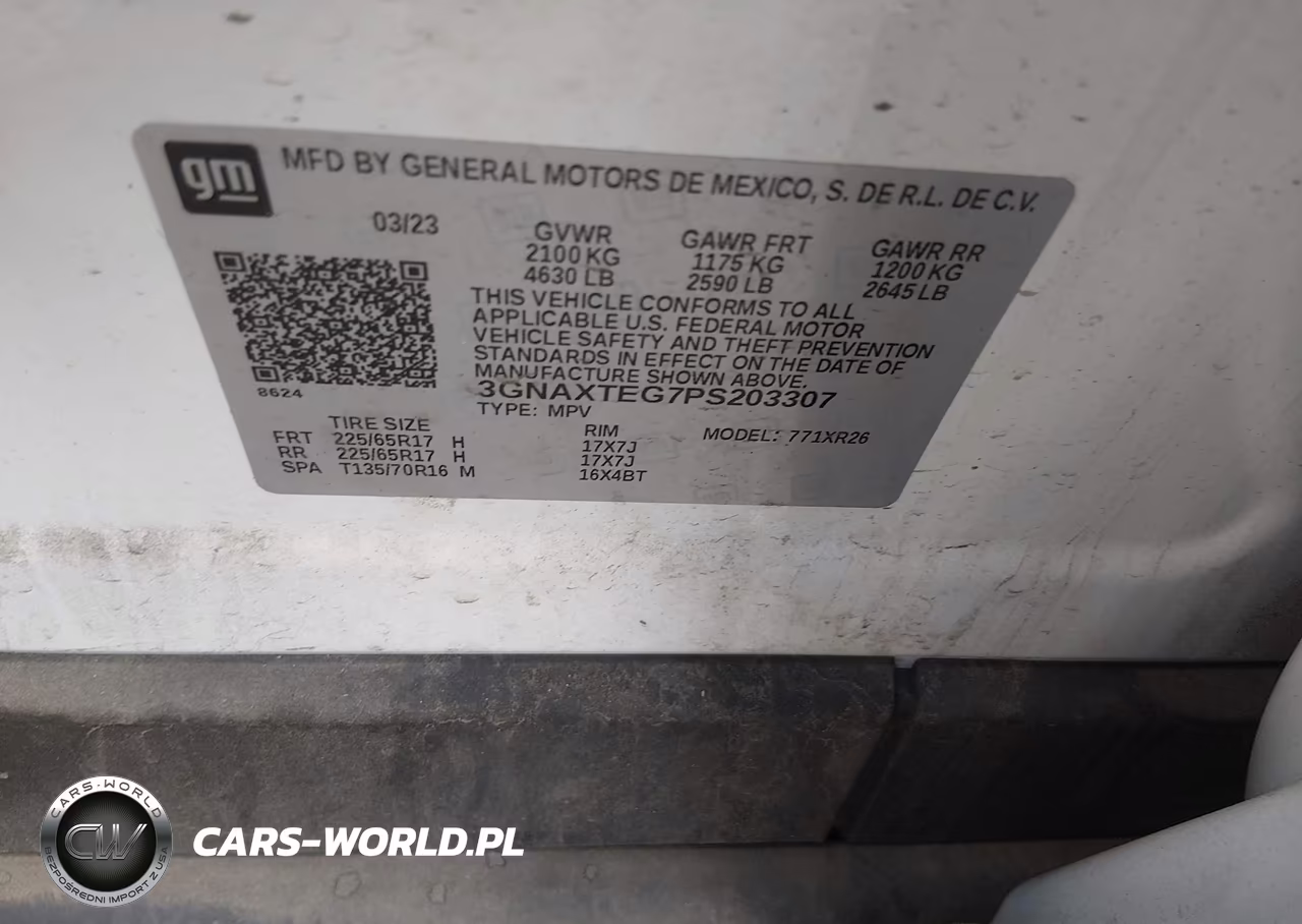 2023 Chevrolet Equinox Awd 2Fl VIN:3GNAXTEG7PS203307 - 9