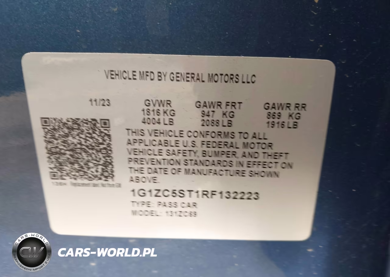 2024 Chevrolet Malibu Fwd 1Fl VIN:1G1ZC5ST1RF132223 - 9