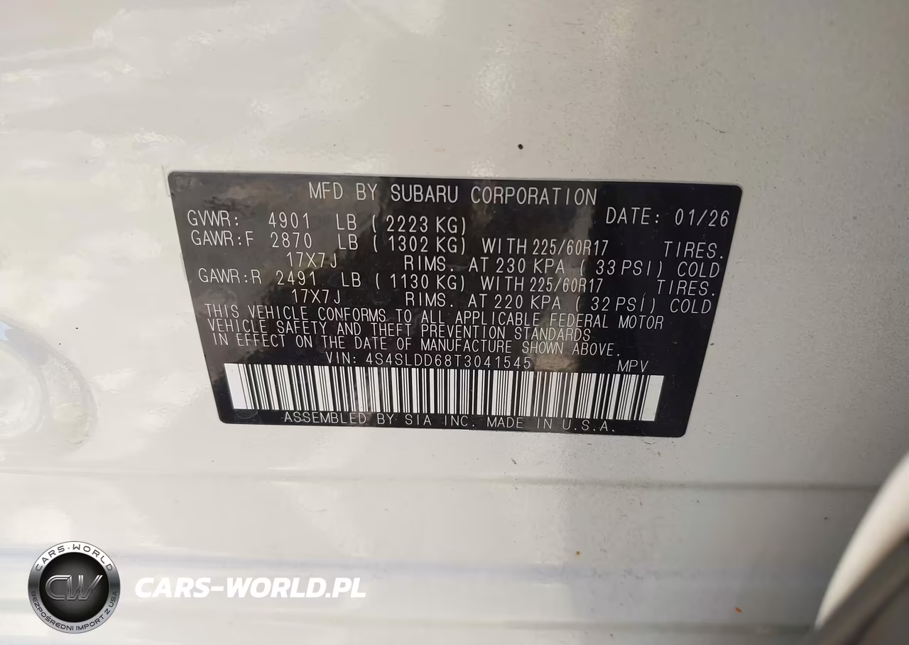 2026 Subaru Forester Premium VIN:4S4SLDD68T3041545 - 9