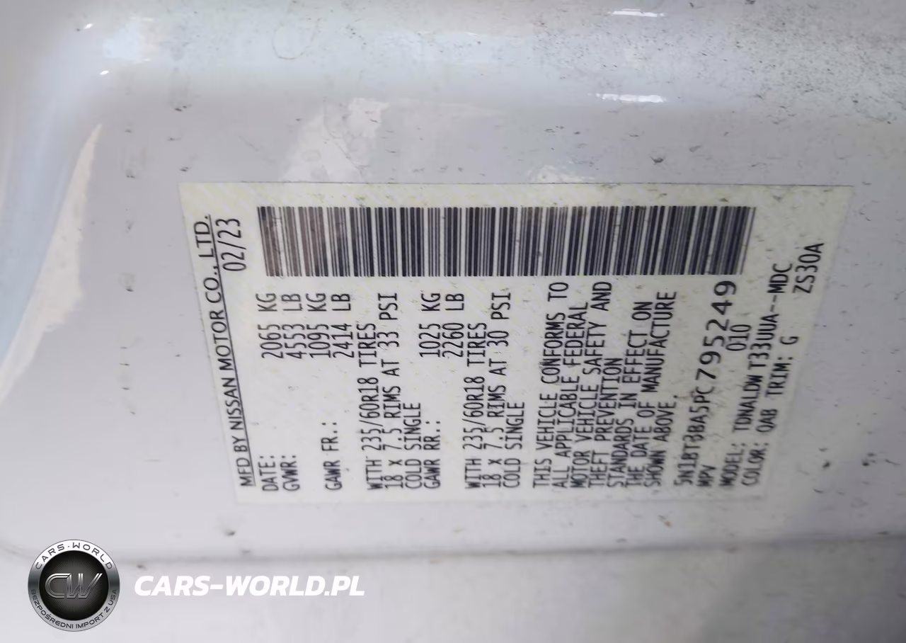 2023 Nissan Rogue Sv Fwd VIN:5N1BT3BA5PC795249 - 9