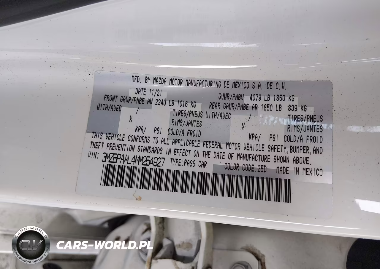 2021 Mazda Mazda3 2.5 S VIN:3MZBPAAL4MM254927 - 9