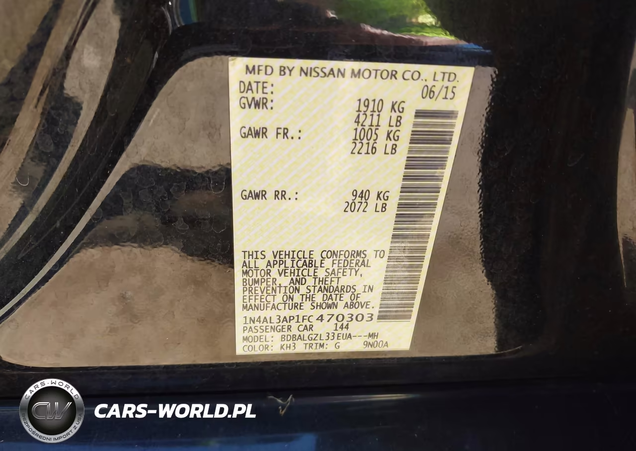 2015 Nissan Altima 2.5 S VIN:1N4AL3AP1FC470303 - 9