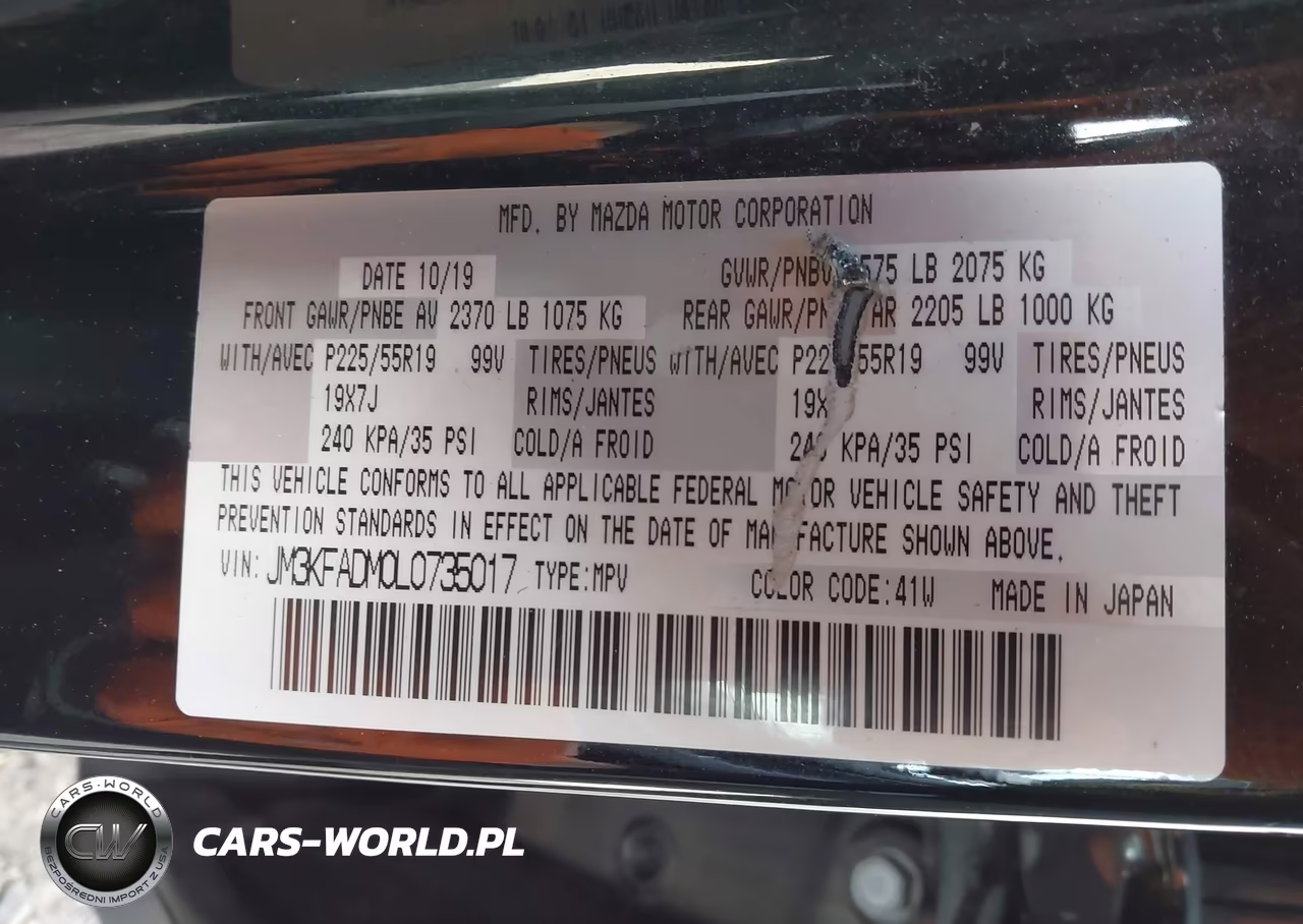 2020 Mazda Cx-5 Grand Touring VIN:JM3KFADM0L0735017 - 9