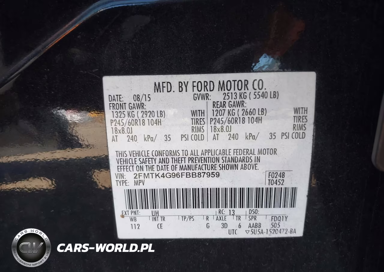 2015 Ford Edge Se VIN:2FMTK4G96FBB87959 - 9