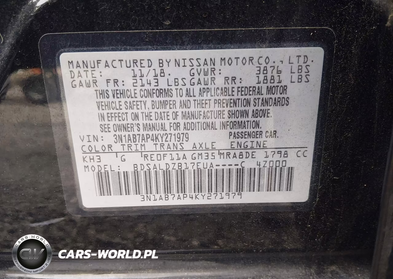2019 Nissan Sentra Sv VIN:3N1AB7AP4KY271979 - 9