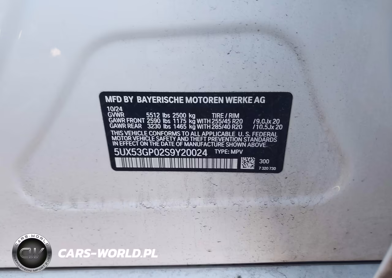 2025 BMW X3 30 xDrive VIN:5UX53GP02S9Y20024 - 9