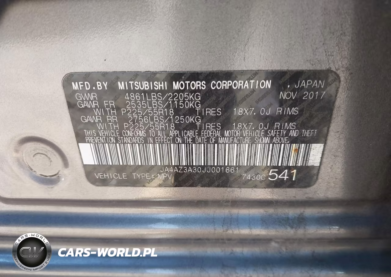 2018 Mitsubishi Outlander Se VIN:JA4AZ3A30JJ001661 - 9