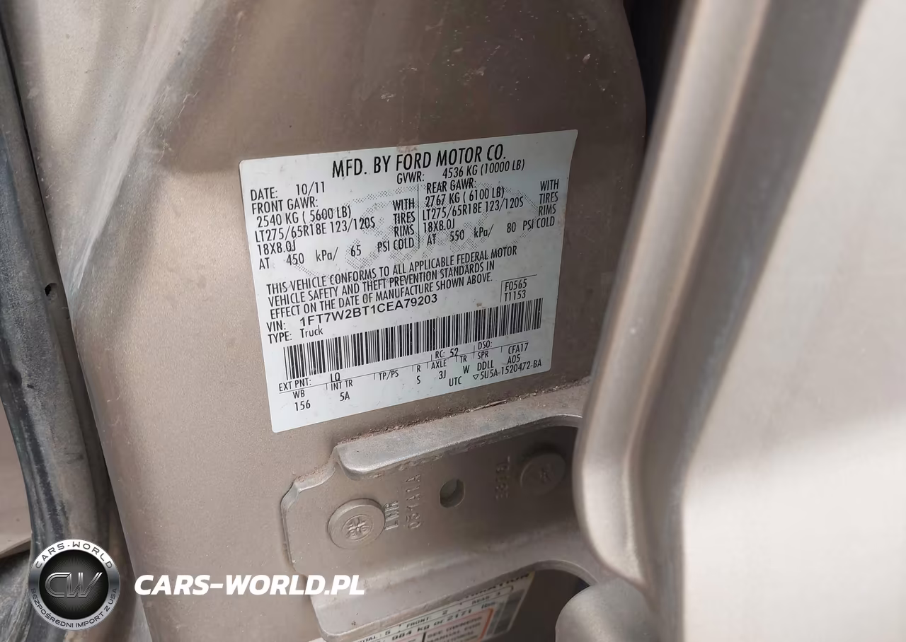 2012 Ford F-250 Lariat VIN:1FT7W2BT1CEA79203 - 9