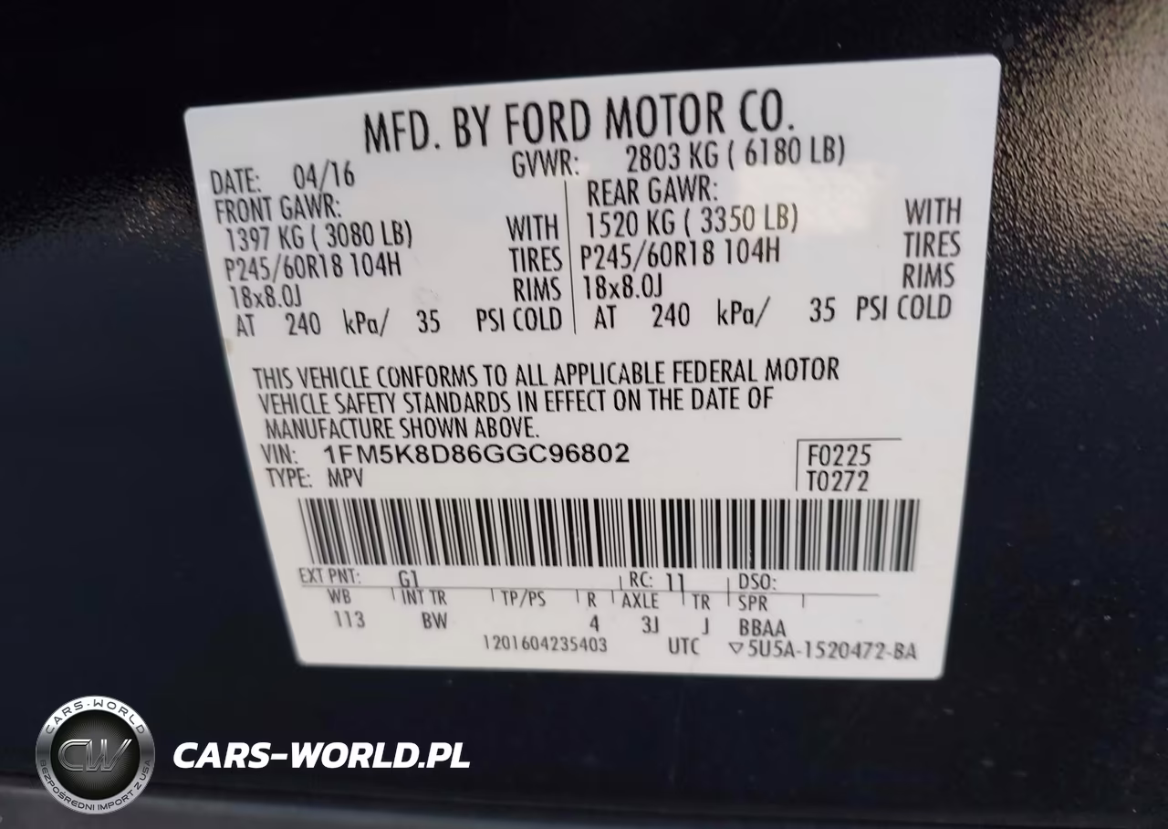 2016 Ford Explorer Xlt VIN:1FM5K8D86GGC96802 - 9