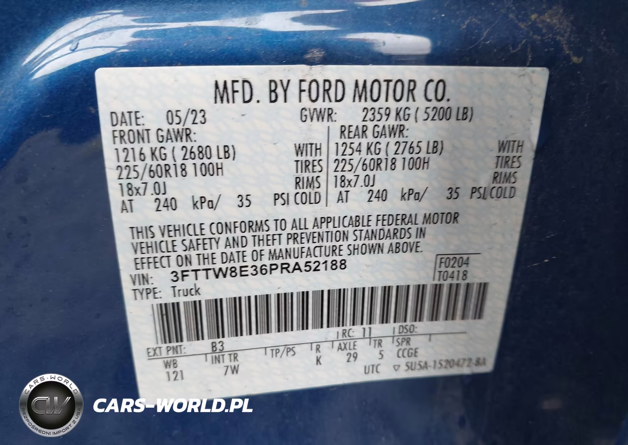 2023 Ford Maverick Xlt VIN:3FTTW8E36PRA52188 - 9