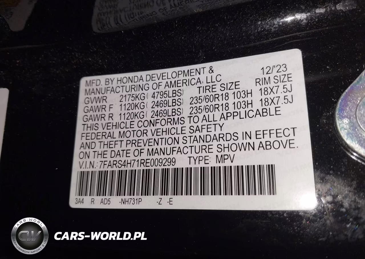 2024 Honda Cr-V Ex-L Awd VIN:7FARS4H71RE009299 - 9