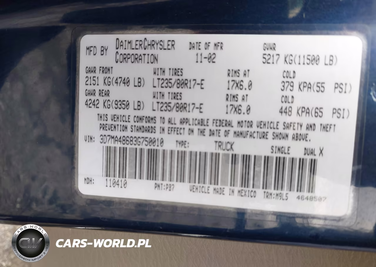 2003 Dodge Ram 3500 Slt-St VIN:3D7MA48683G750010 - 9