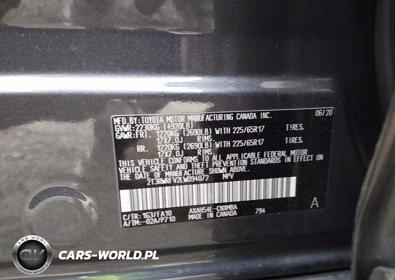2020 Toyota Rav4 Hybrid Xle VIN:2T3RWRFV2LW094072 - 9