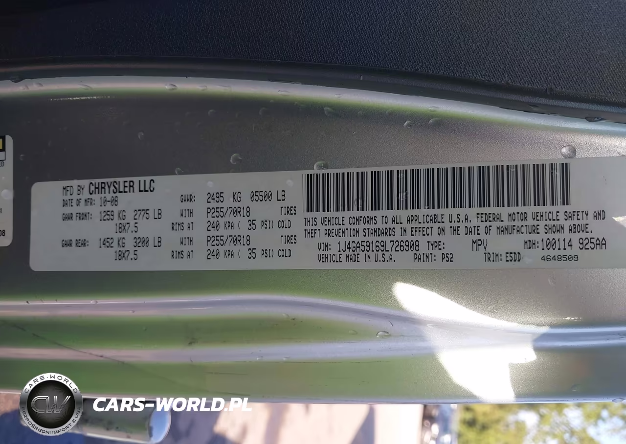 2009 Jeep Wrangler Unlimited Sahara VIN:1J4GA59169L726908 - 9