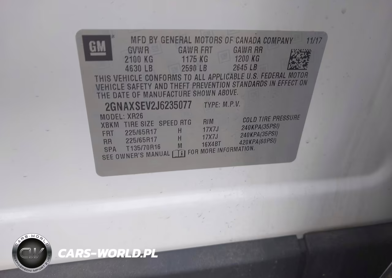 2018 Chevrolet Equinox Lt VIN:2GNAXSEV2J6235077 - 9