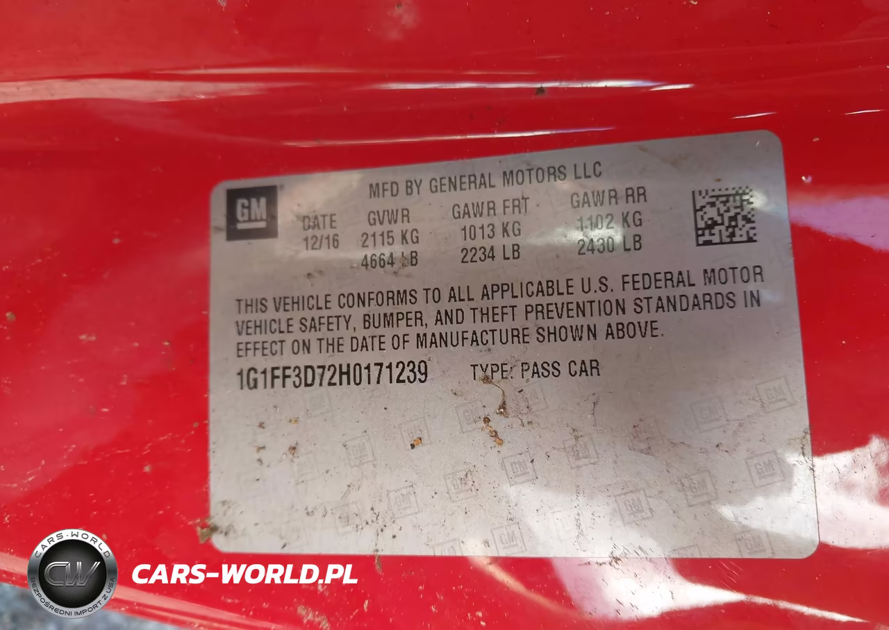 2017 Chevrolet Camaro 1Ss VIN:1G1FF3D72H0171239 - 9